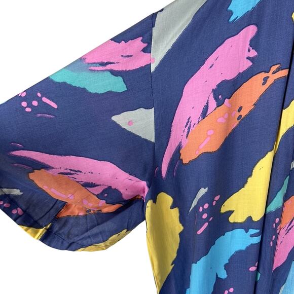 New unbranded boutique multi color viscose flowy lightweight duster kimono os - Picture 4 of 7